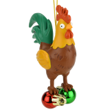 Cock and Bulbs Funny Christmas Ornament Decoration