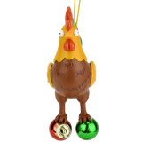Cock and Bulbs Funny Christmas Ornament Decoration