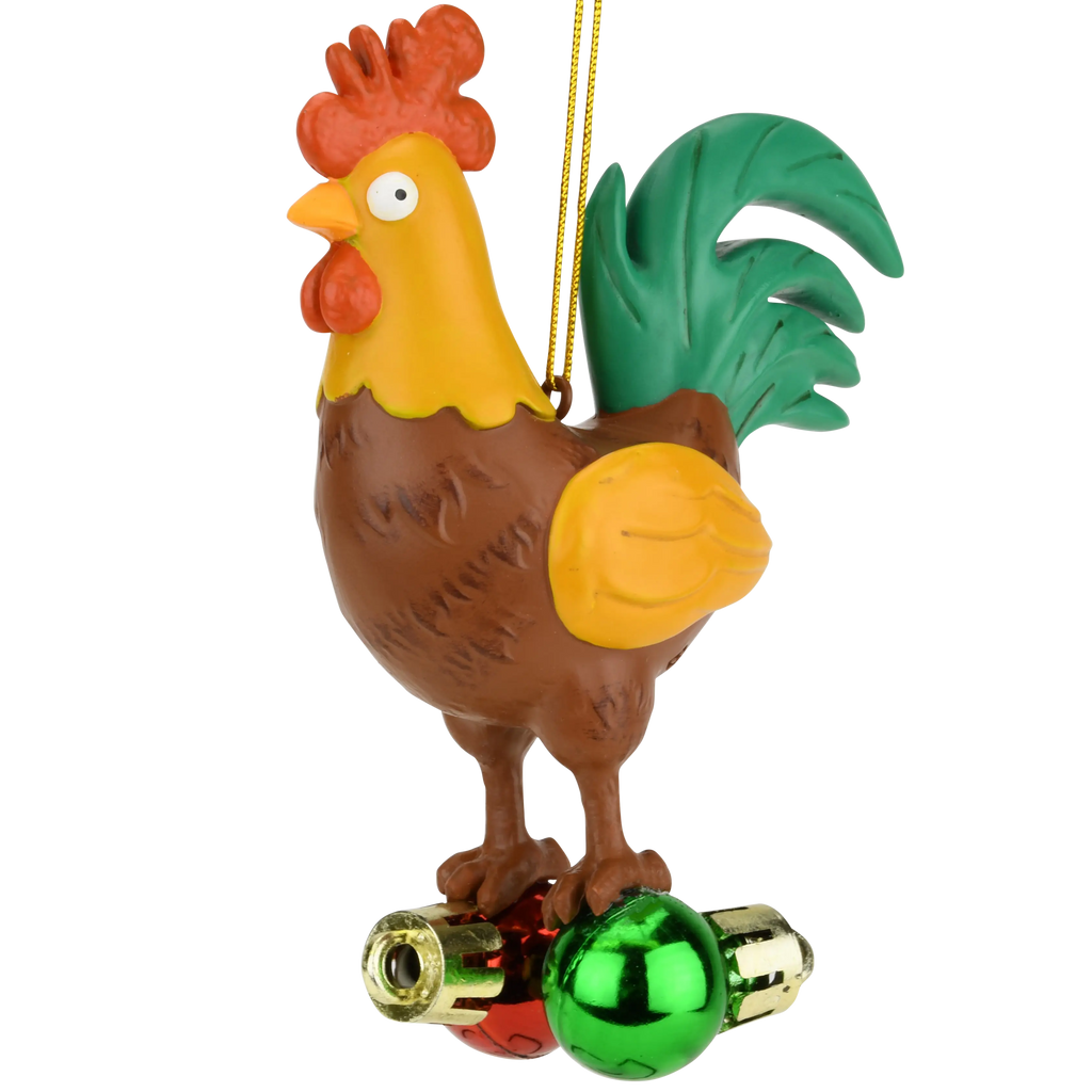 Cock and Bulbs Funny Christmas Ornament Decoration Tree Buddees Wholesale