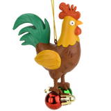 Cock and Bulbs Funny Christmas Ornament Decoration