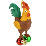 Cock and Bulbs Funny Christmas Ornament Decoration