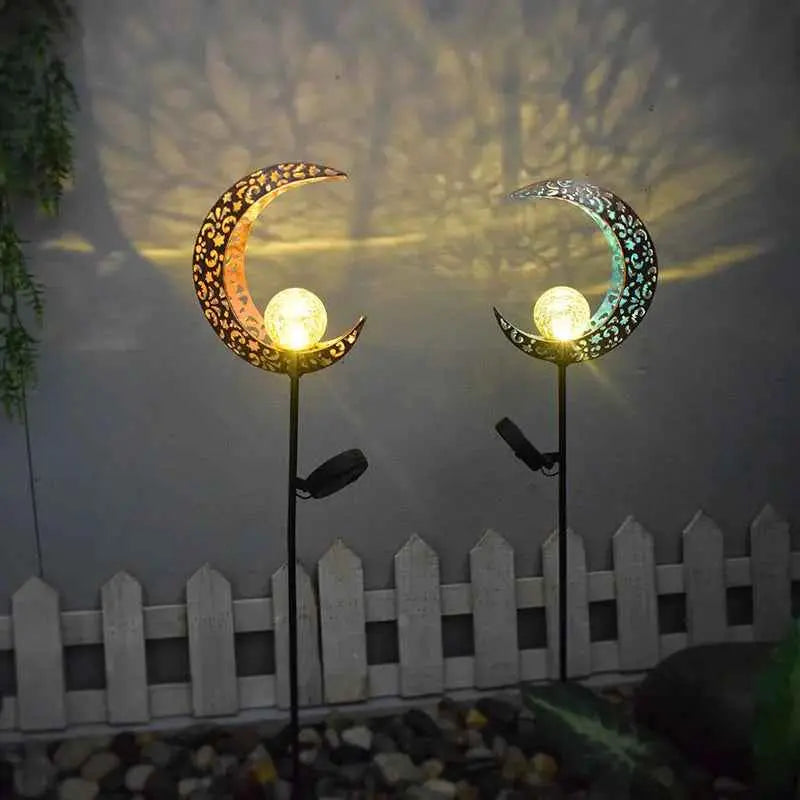 Outdoor Solar Lawn Lamp Moon Flame