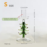 Nordic Borosilicate Glass Candle Holder, Christmas Tree Tabletop Decor for Home