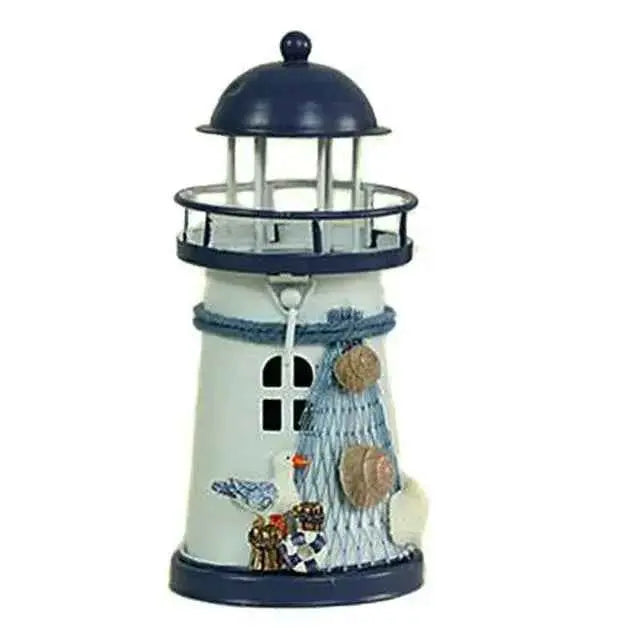 Lighthouse Candle Holder Mediterranean-style Home Decor