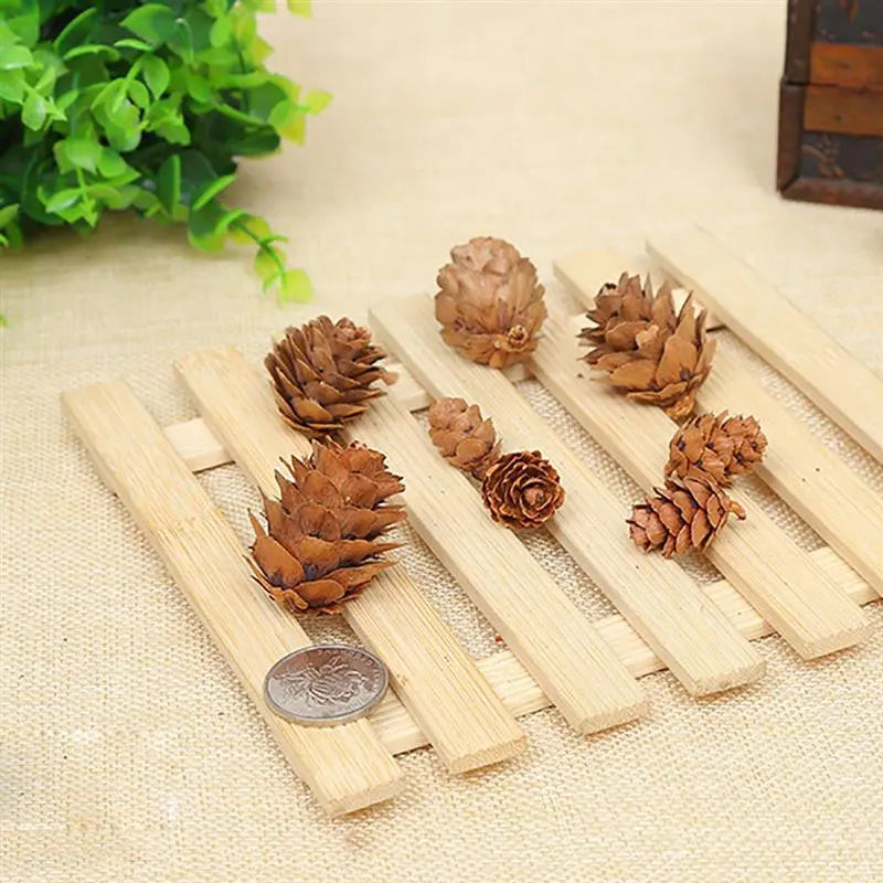 20PCS Wooden Natural Pinecone Christmas Tree Hanging DIY 3D Vivid Pine Cones Ornaments Party Christmas Decor Home Decors eprolo