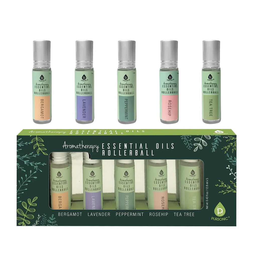 Aromatherapy Essential Oils Rollerballs (Bergamot, Lavender, Peppermint, Rosehip, Tea Tree)-2