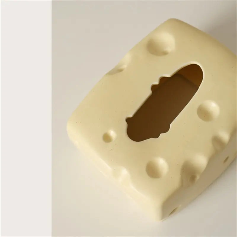 Cute Tissue Boxes Ceramic Cheese Shape  Storage Box eprolo