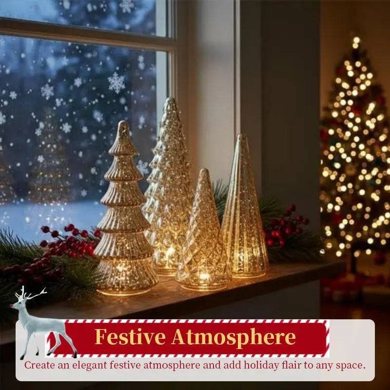 5-Piece Set 3D Printed Light-Up Trees with Upgraded LEDs for Tabletop Decor eprolo