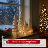 5-Piece Set 3D Printed Light-Up Trees with Upgraded LEDs for Tabletop Decor