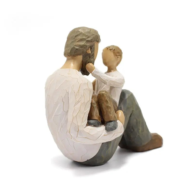 Father and Son Statue Decoration Creative Home Desktop Decoration Resin eprolo