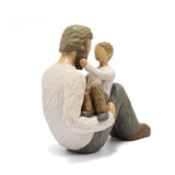 Father and Son Statue Decoration Creative Home Desktop Decoration Resin