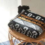 Simple Knitted Wool Shawl Blanket