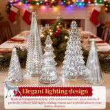 5-Piece Set 3D Printed Light-Up Trees with Upgraded LEDs for Tabletop Decor