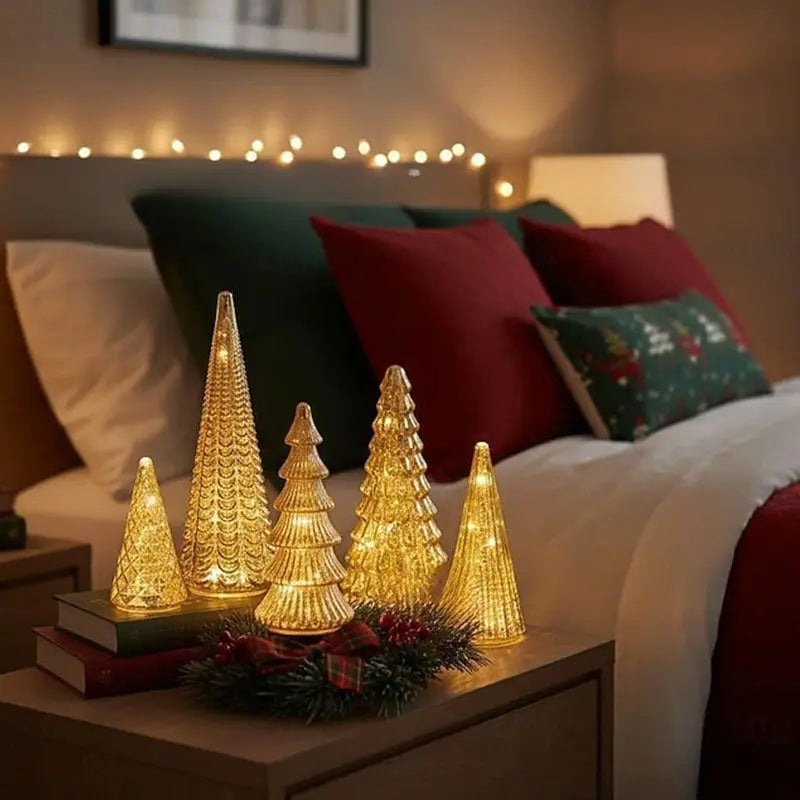 5-Piece Set 3D Printed Light-Up Trees with Upgraded LEDs for Tabletop Decor eprolo