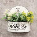 Rustic Distressed White Spigot Wall Planter Countryside Home Decor