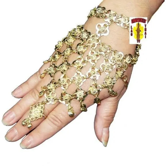 Hand Jewelry Gold Plate Bridal Jewelry Hath Panja Uniquely Thai Lao TV