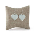 Mother Of Pearl Heart Dangle Earrings