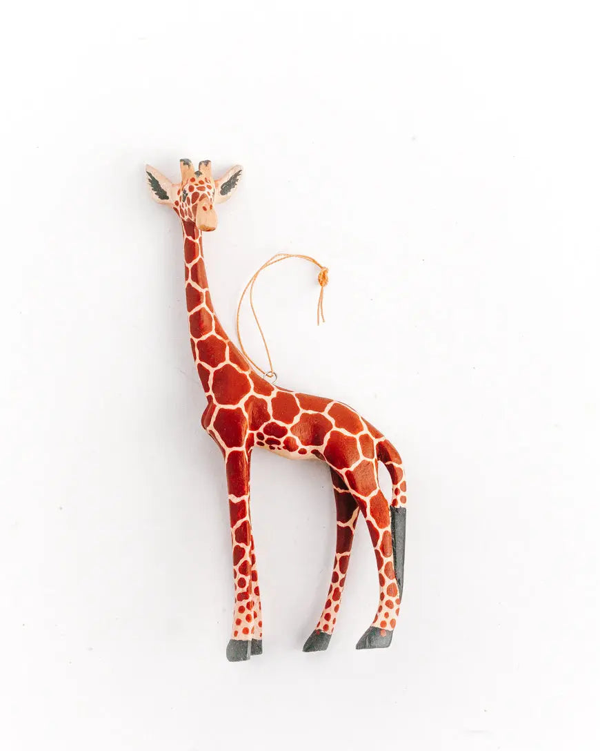Hand-Carved Giraffe Ornament Creative Women