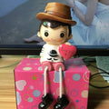 Cute Cartoon Resin Couple Hanging Feet Doll Desktop Ornaments Gift Mayra and Company