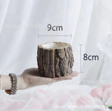 Bark Bucket Floral Flower Arrangement Basket Bark Basket Christmas Tree Flower Bucket Holding Bucket Fleshy Plant Flower Arrangement Basket Teachers' Day Gift