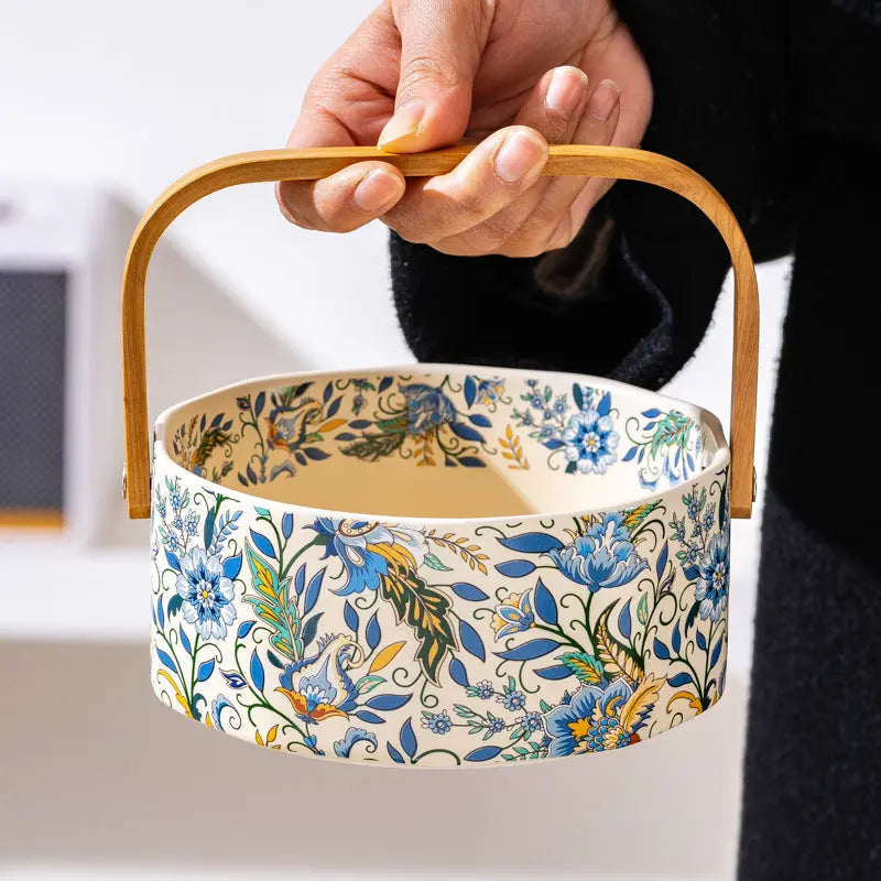 French Style Fruit Plate High-end Exquisite and High-value Fruit Plate Living Room Coffee Table Household Afternoon Tea Dim & Cam Plate Ceramic Basket Mayra and Company