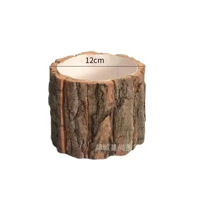 Bark Bucket Floral Flower Arrangement Basket Bark Basket Christmas Tree Flower Bucket Holding Bucket Fleshy Plant Flower Arrangement Basket Teachers' Day Gift Mayra and Company