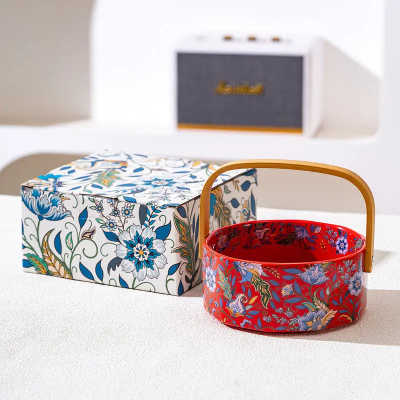 French Style Fruit Plate High-end Exquisite and High-value Fruit Plate Living Room Coffee Table Household Afternoon Tea Dim & Cam Plate Ceramic Basket Mayra and Company