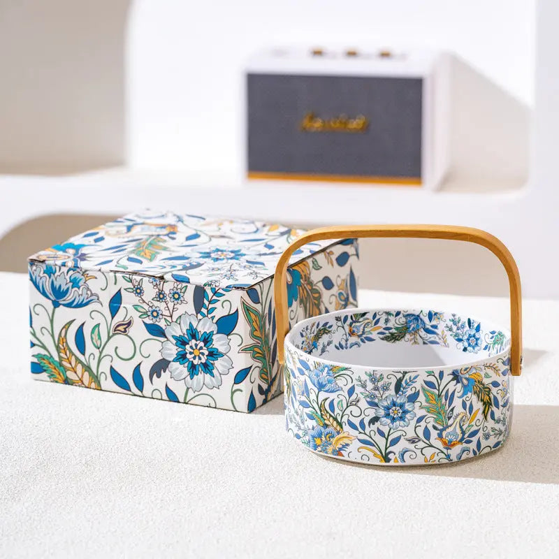 French Style Fruit Plate High-end Exquisite and High-value Fruit Plate Living Room Coffee Table Household Afternoon Tea Dim & Cam Plate Ceramic Basket Mayra and Company