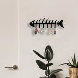 Metal Wall Hooks Organizer, Fishbone Key Holder & Decorative Wall Decor