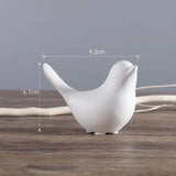 DecorBites™ Bird Figurine Set Nordic Ceramic Black White Table Sculptural Ornament