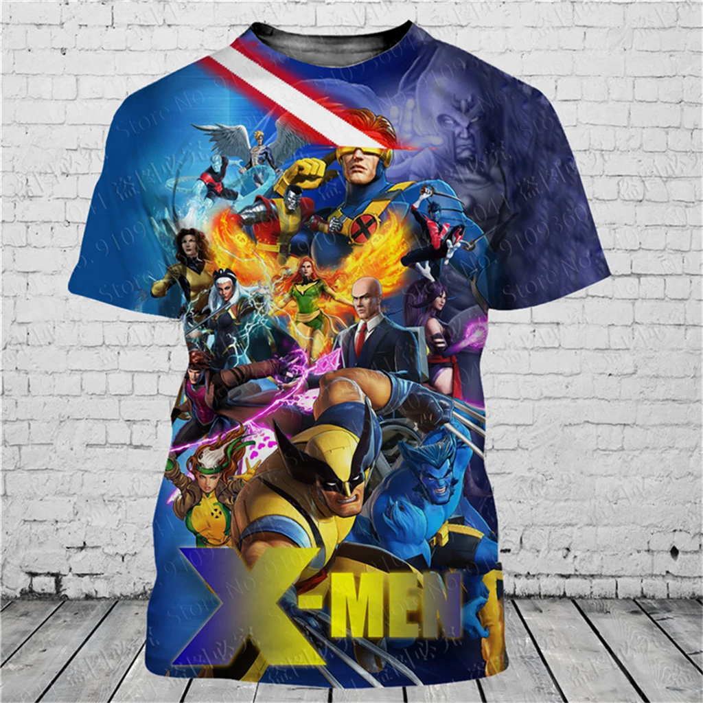Fashionable men's 3D T-shirt with popular cartoon character print summer short sleeved loose and eye-catching Mayra and Company