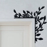 Gardening Decor Metal Plant Door Corner Wall Art - Elegant Iron Home Decor For Living Room Bedroom