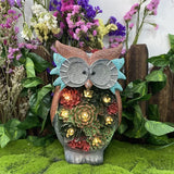 Outdoor Garden Dwarf Statue-resin Gnome Statue Lighting Wizard Solar Led Light Welcome Sign Gnome Yard Lawn Large Figurine ( 14 inches High)