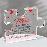 Acrylic Block Puzzle Mom Present, Commemorative Decorative Gif
