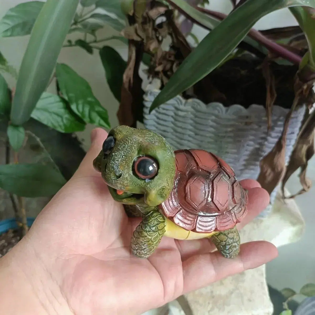 DecorBites™ Crawling Turtle Sculpture Resin Decor for Garden, Yard, Balcony, Lawn Decorbites