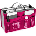 Women Cosmetic Organizer Bag Nylon Travel Insert Organizer Handbag Foldable Large Capacity Insert Bag Liner Makeup Tote Mayra and Company