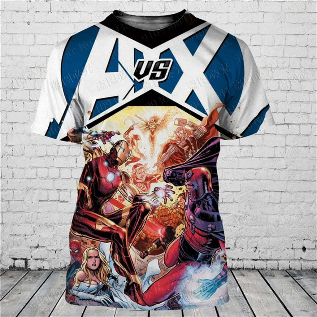 Fashionable men's 3D T-shirt with popular cartoon character print summer short sleeved loose and eye-catching Mayra and Company