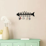 Metal Wall Hooks Organizer, Fishbone Key Holder & Decorative Wall Decor