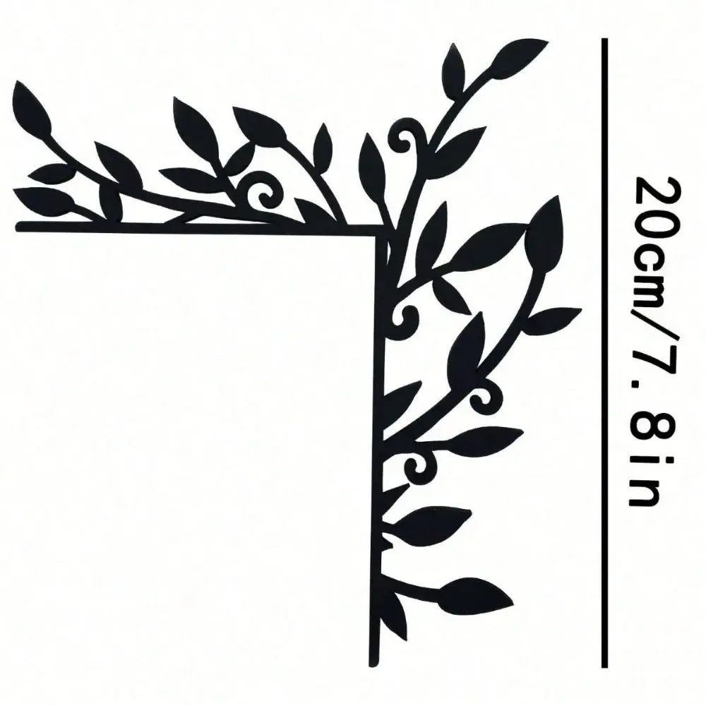 Gardening Decor Metal Plant Door Corner Wall Art - Elegant Iron Home Decor For Living Room Bedroom Mayra and Company