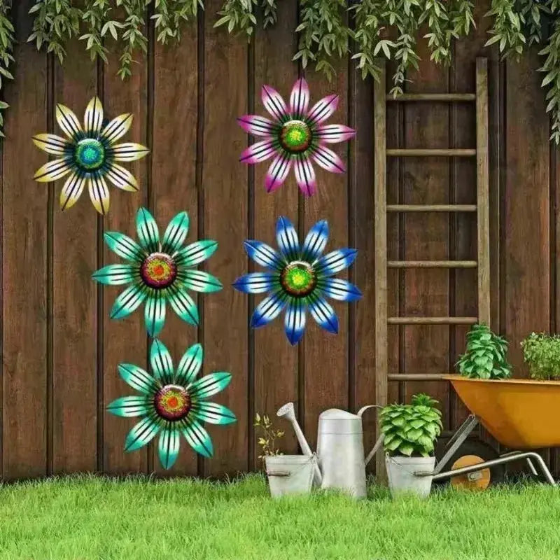 Garden Decoration Metal Flower Wall Art Sculpture Hanging Decor Mayra and Company