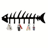 Metal Wall Hooks Organizer, Fishbone Key Holder & Decorative Wall Decor