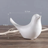 DecorBites™ Bird Figurine Set Nordic Ceramic Black White Table Sculptural Ornament