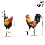 Rooster Statue , Hen Figure Chicken Sculpture For Yard Decor Weatherproof