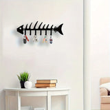 Metal Wall Hooks Organizer, Fishbone Key Holder & Decorative Wall Decor