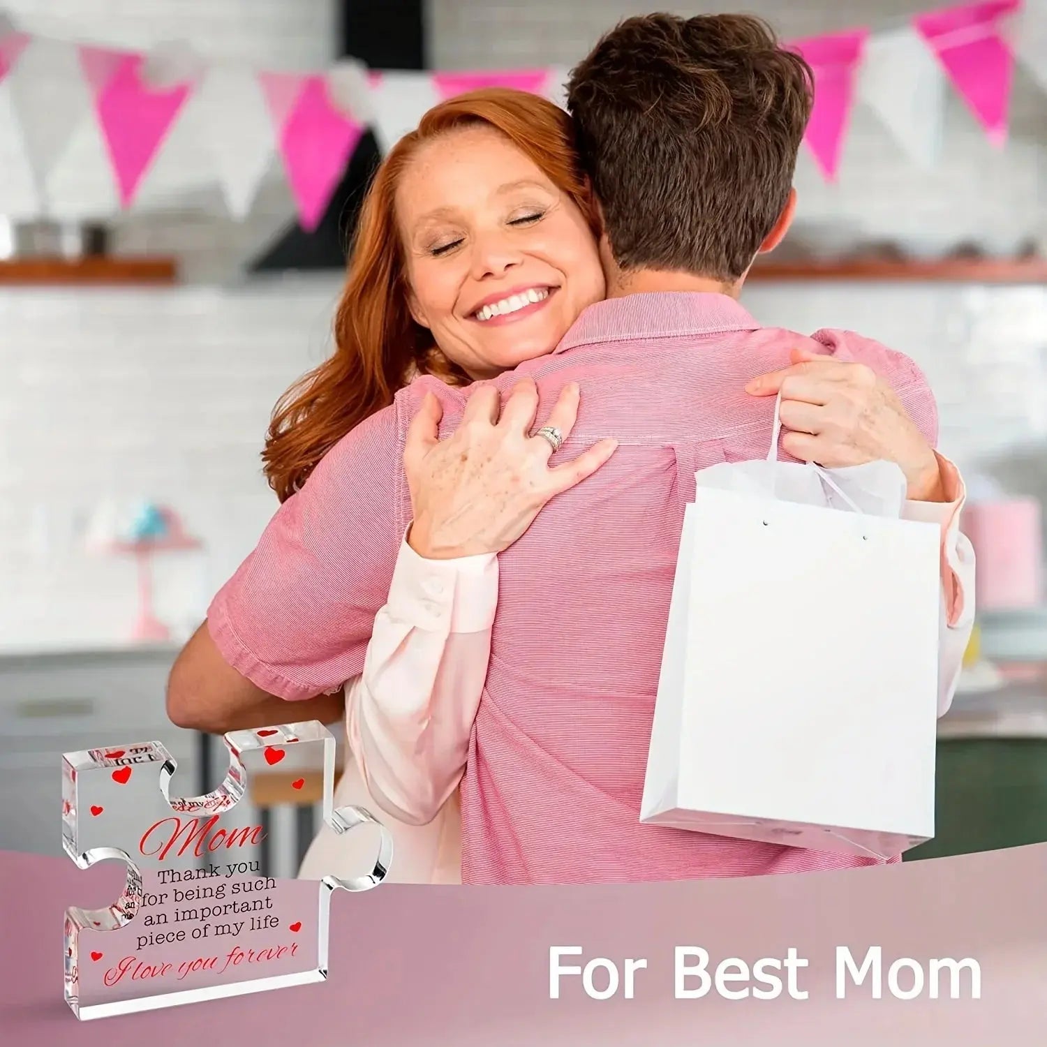 Acrylic Block Puzzle Mom Present, Commemorative Decorative Gif Mayra and Company