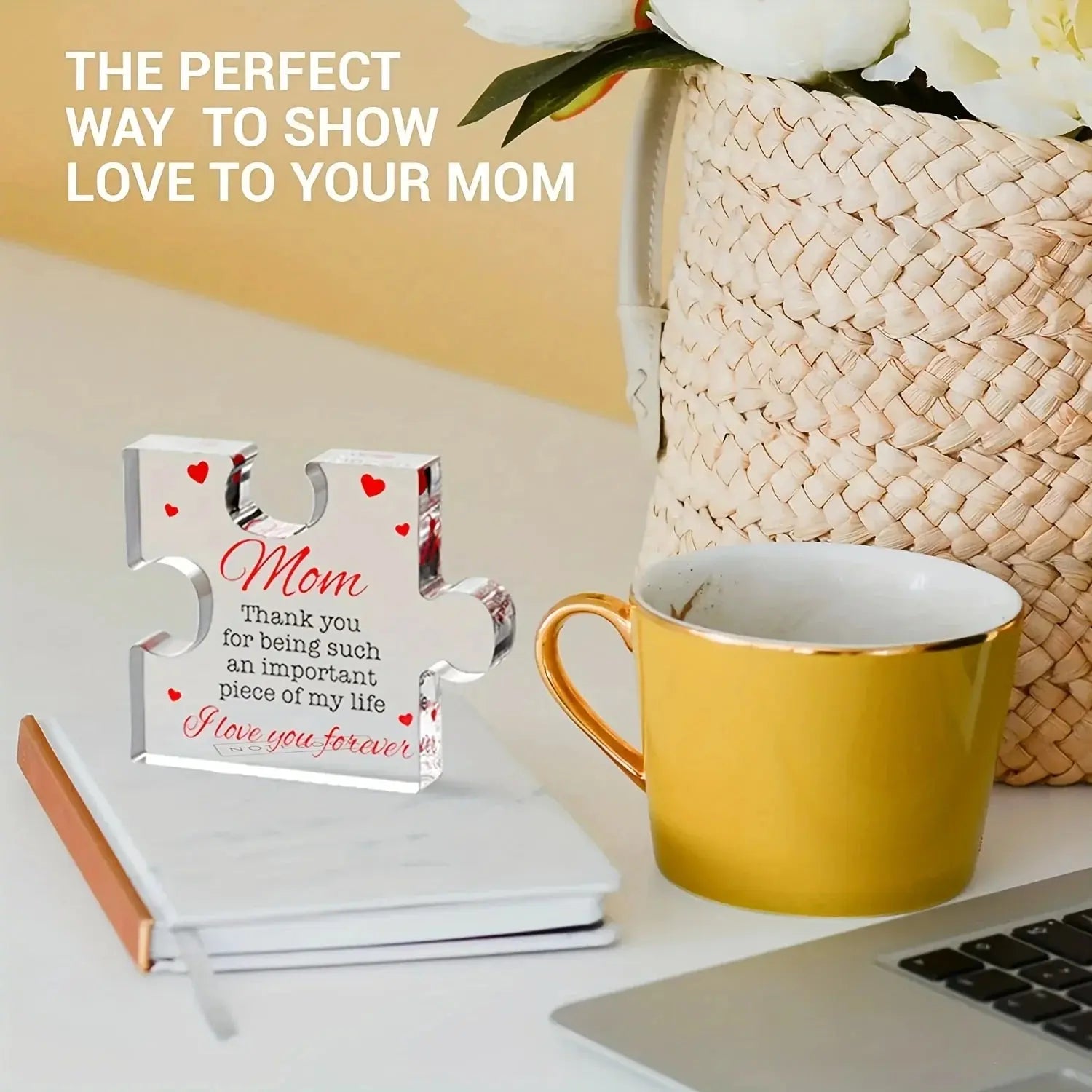 Acrylic Block Puzzle Mom Present, Commemorative Decorative Gif Mayra and Company