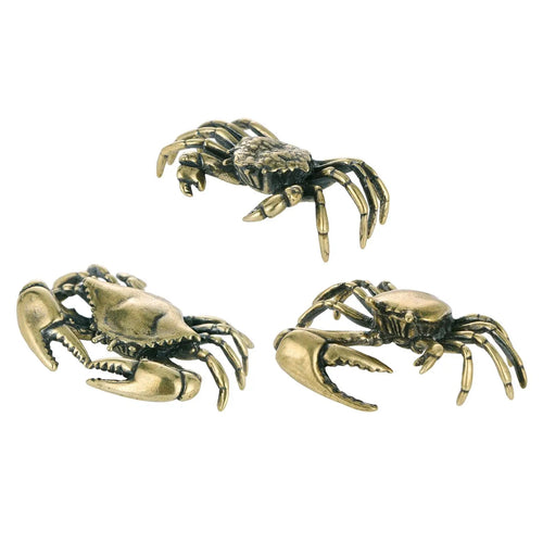 Brass Crab Figurine Artistic Home or Office Table Decoration Vintage Lovely Fish Tank Ornaments Collectable Animal Ornament Mayra and Company