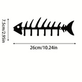 Metal Wall Hooks Organizer, Fishbone Key Holder & Decorative Wall Decor