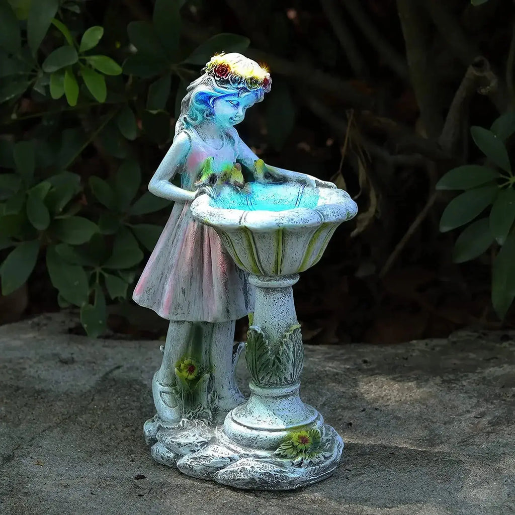14 Inch Outdoor Garden Dwarf Statue-resin Gnome Statue Lighting Wizard Solar Led Light Welcome Sign Gnome Yard Lawn Large Figurine Mayra and Company