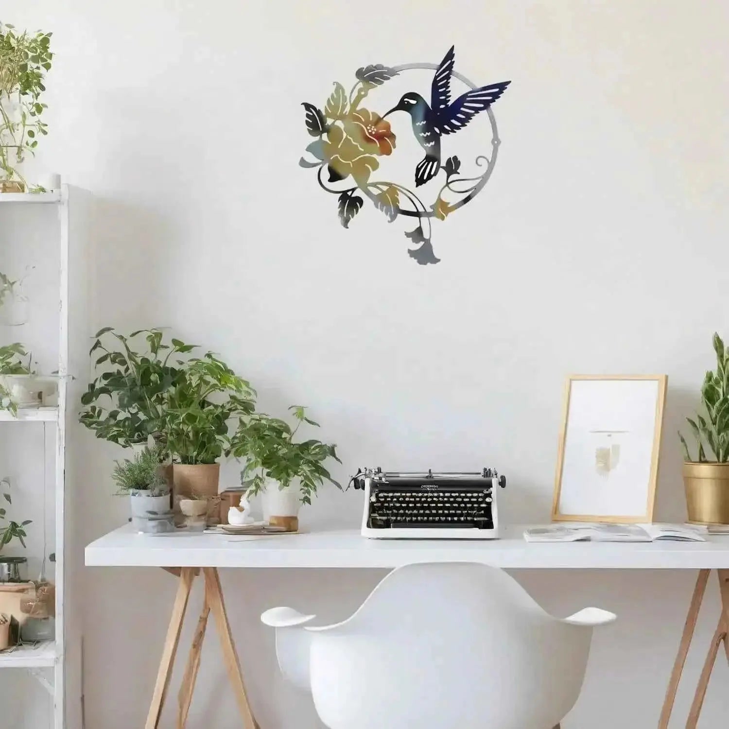 Dracaena Iron Art Hummingbird Wall Decor Outdoor Garden Set of 3